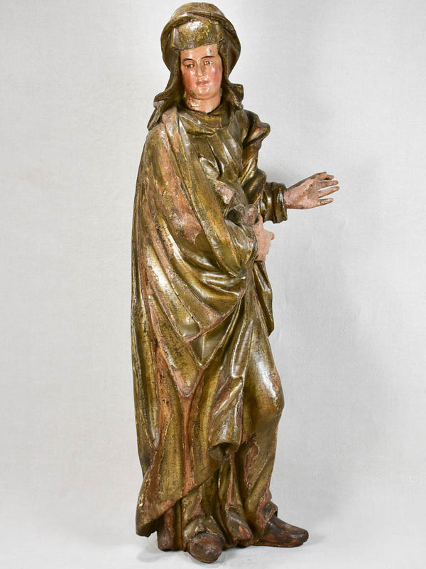 Late 16th-century religious sculpture of Saint Anne 41¾"