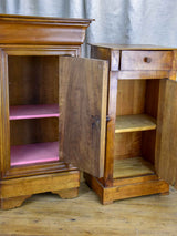 Two Louis Philippe walnut nightstands