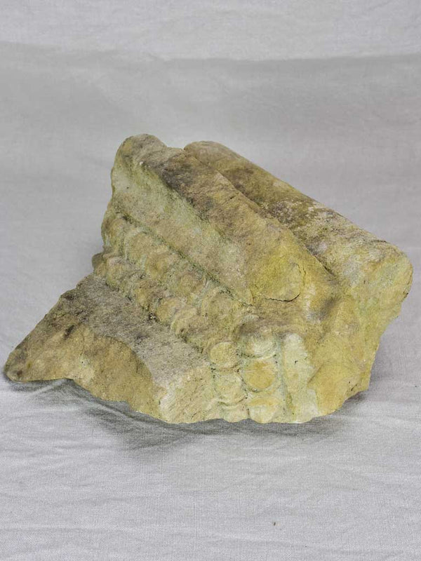 Aged, authentic, grey, weathered, stonework artifact