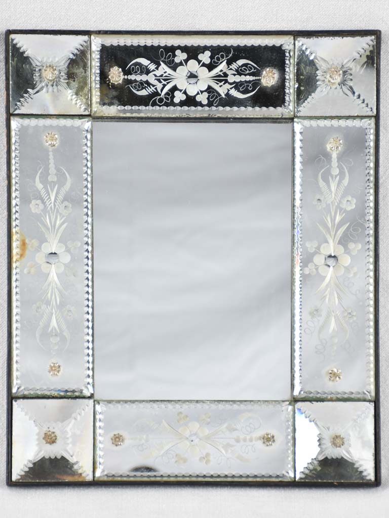 Small mid century Venetian mirror 11" x 13½"