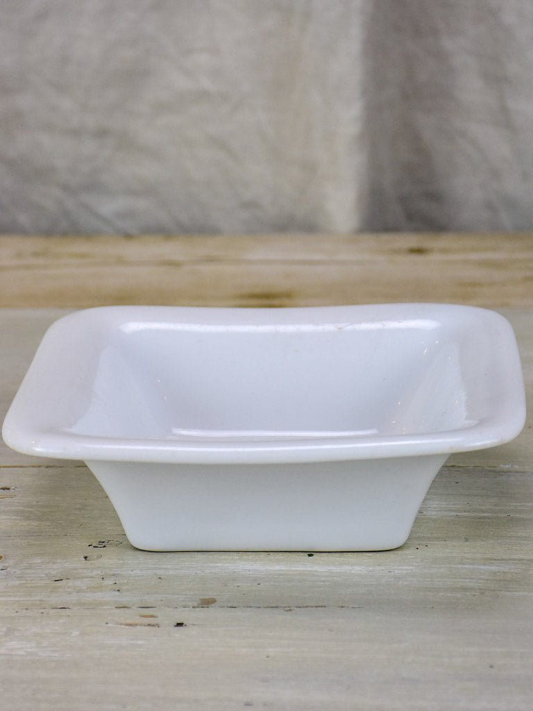 Antique white porcelain square bowl
