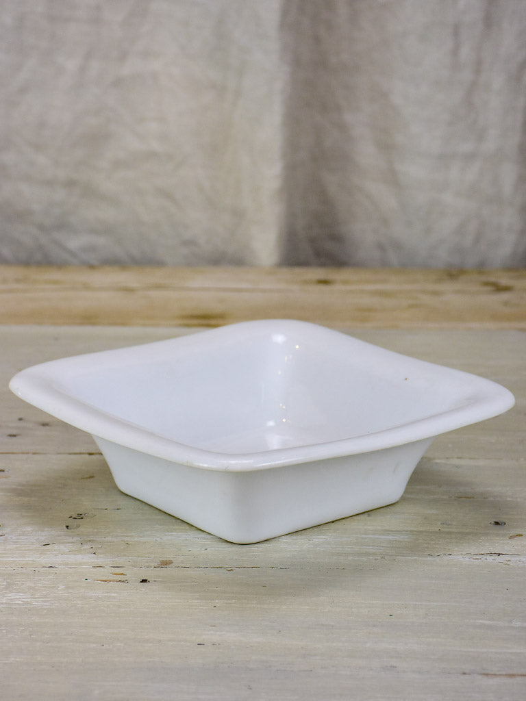 Antique white porcelain square bowl