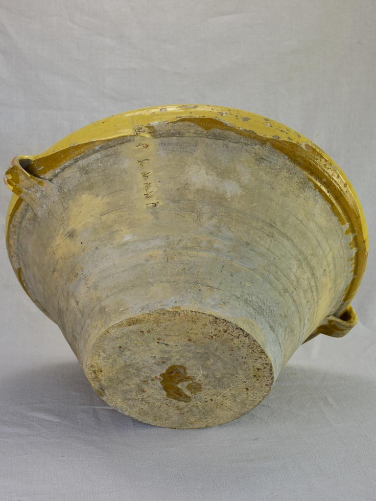 Large antique French tian bowl with repairs