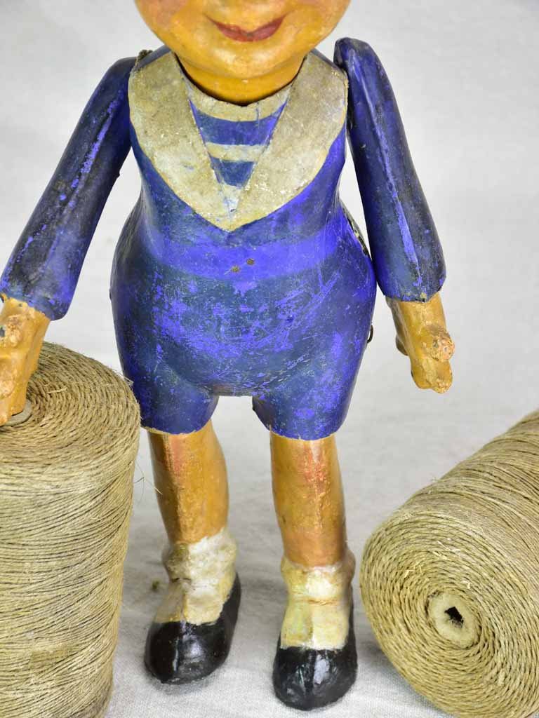 Antique French paper mache boy