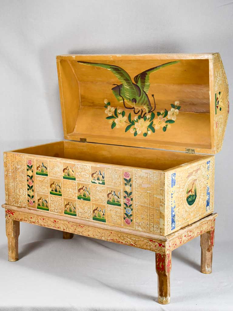 Early 20th-century Italian toy box on stand 32¼"