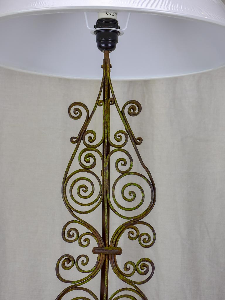 Tall antique French table lamp