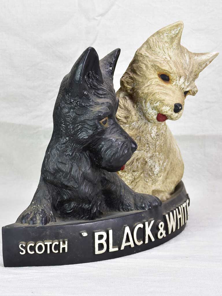 Black and White whisky advertising sculpture (Westie and Scottie dogs)