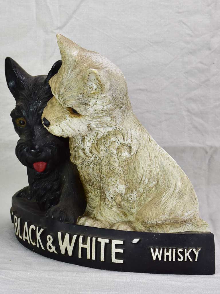 Black and White whisky advertising sculpture (Westie and Scottie dogs)