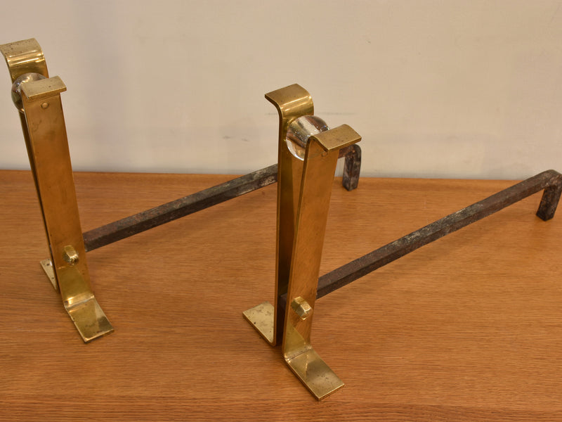 Pair of mid-century andirons