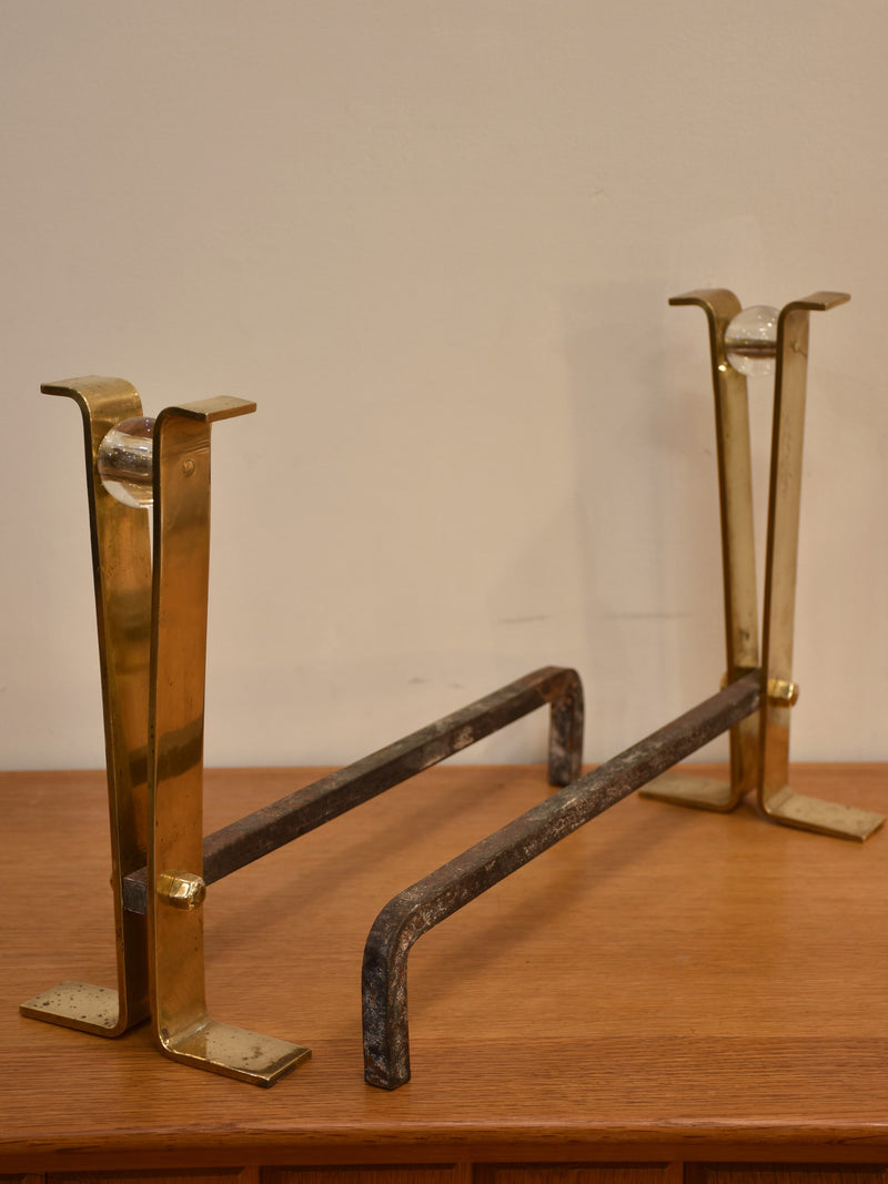 Pair of mid-century andirons