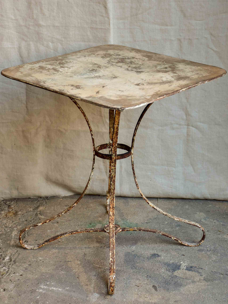Antique French garden table - square