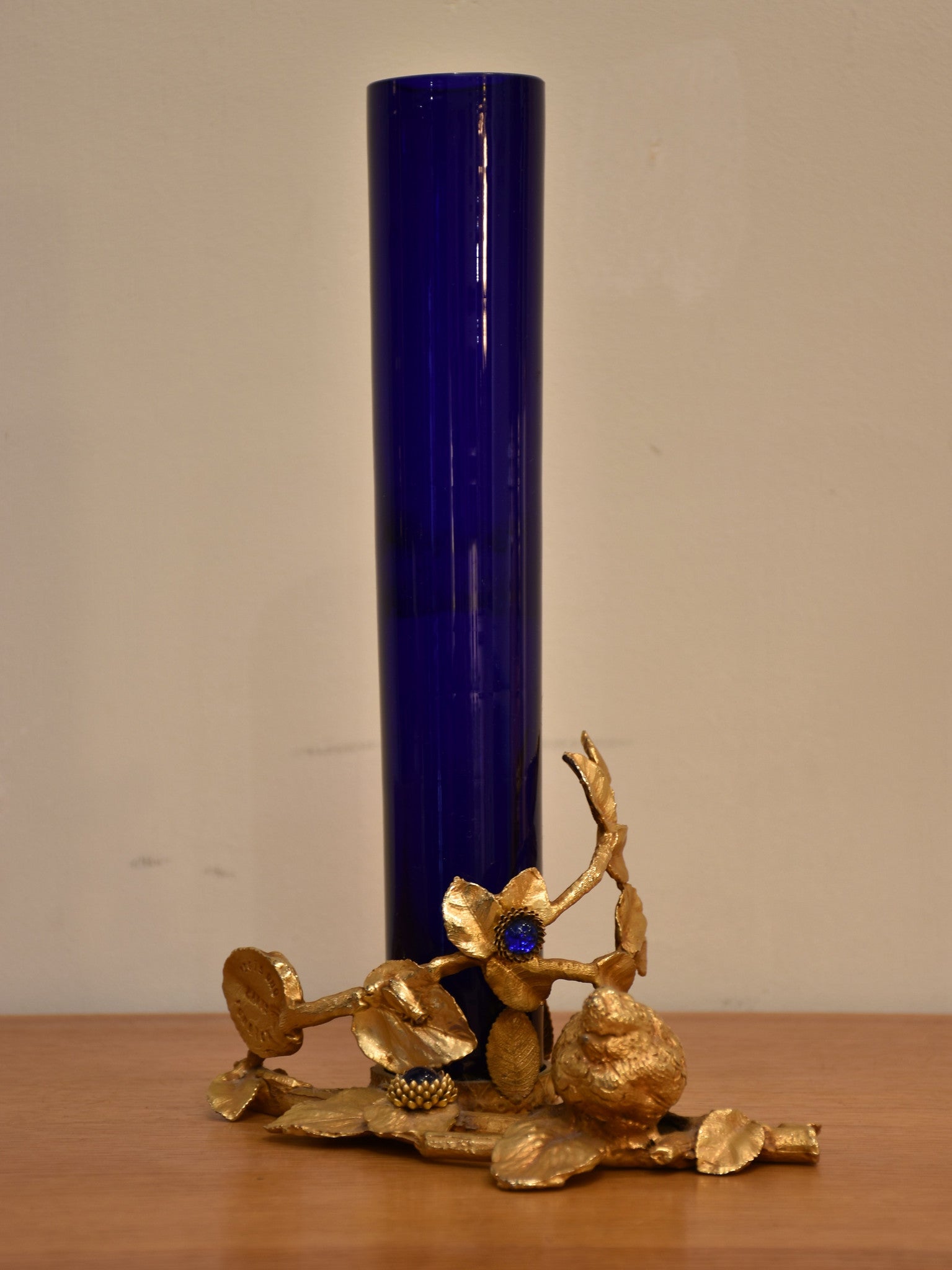 Blue Fondica Vase with birds and flowers – Regis DHO