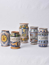 Rustic late-century Italian hand-painted pottery