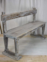 Antique French children's bench with grey patina