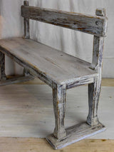 Antique French children's bench with grey patina