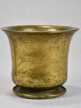 18th-century French pharmacy mortar and pestle in bell metal
