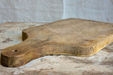 Large antique French cutting board with curved shoulders