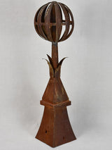20th-century metal lighting rod with sphere 24½"