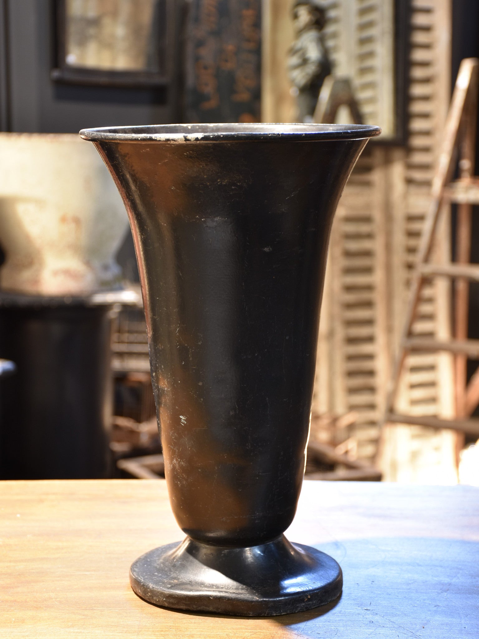 Vintage French Florist Vases - black
