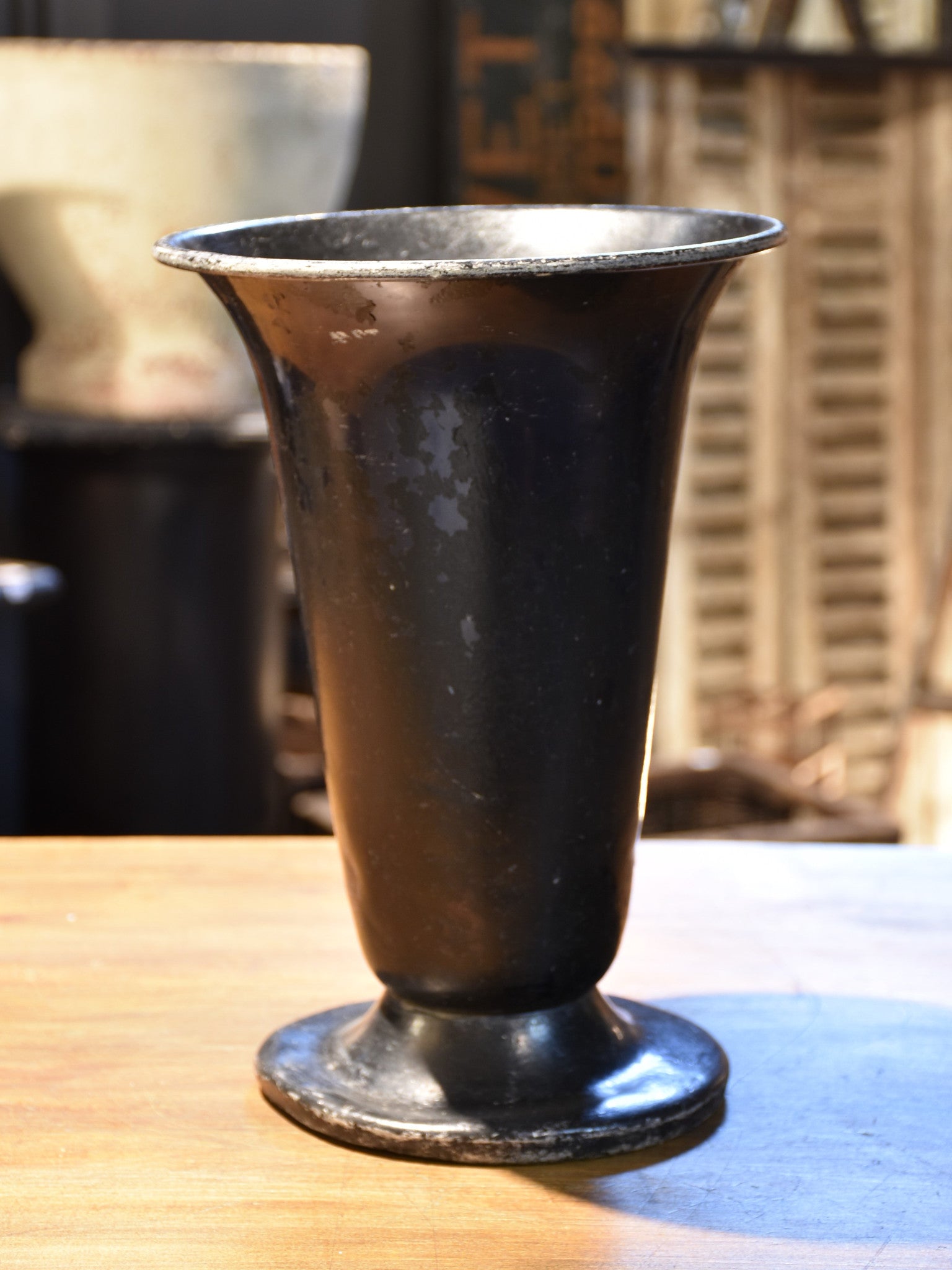 Vintage French Florist Vases - black