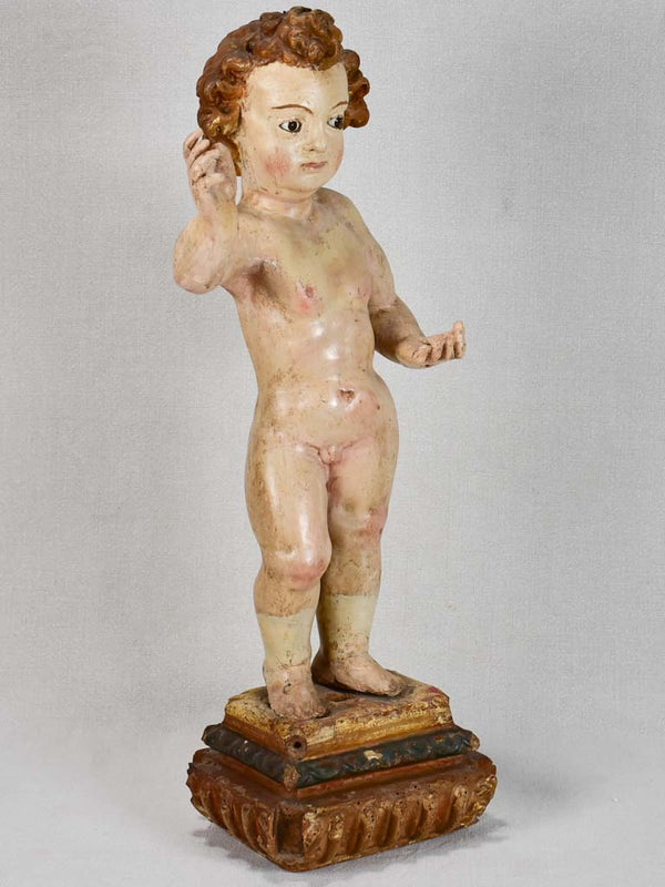 Hand-painted Child Jesus Christ Figure 