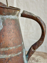 Rustic antique French copper watering can