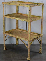 Antique French industrial shelving unit