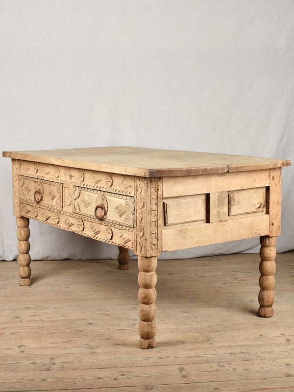 18th century Spanish table w/ 2 drawers - walnut 54¼"