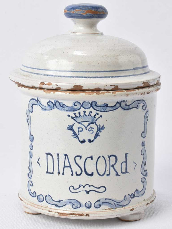 Antique hand-painted apothecary jar