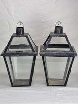 Pair of large antique French lanterns 21¼"