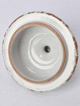 Aged ceramic Diascord jar, hand-painted
