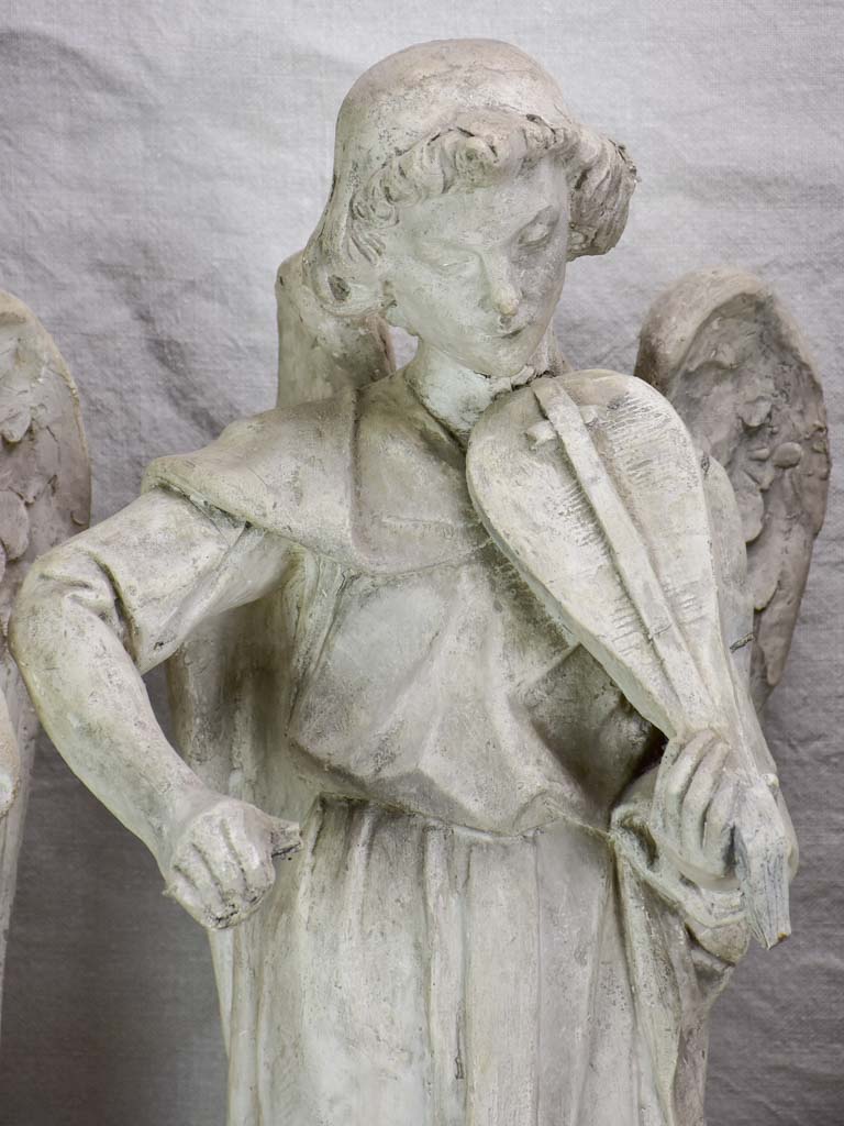 Original Camille Lefèvre (1853–1933) sculptures of four angels playing music - signed 30"