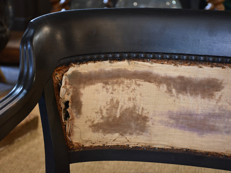 19th century mahogany lounge armchair