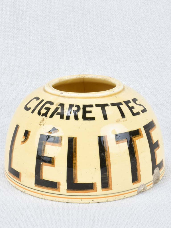 Vintage French porcelian ashtray, Cigarettes L'elite