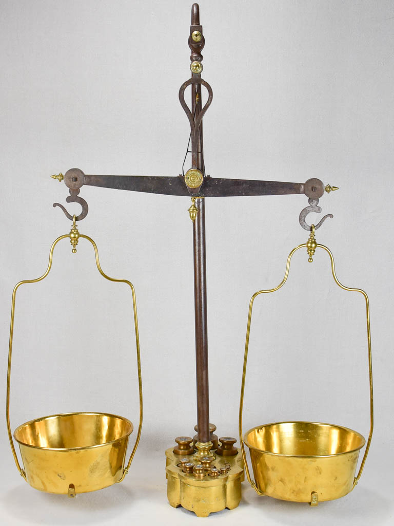 Superb 19th-century scales from an epicerie 43¾"