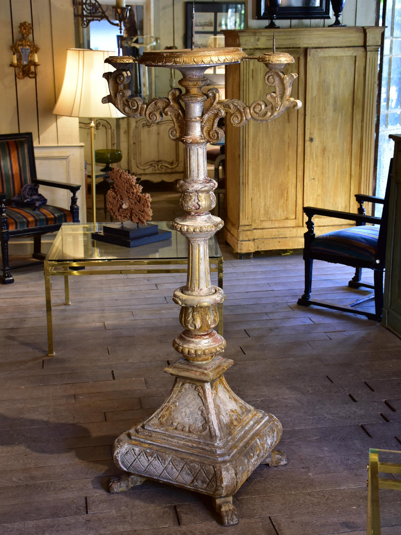 Very large renaissance church candlestick – 17th century – Chez Pluie