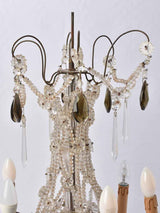 Elegant Taupe and Clear Crystal Lamp