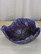 Unique Artisan Crafted Leaf Cement Bowl