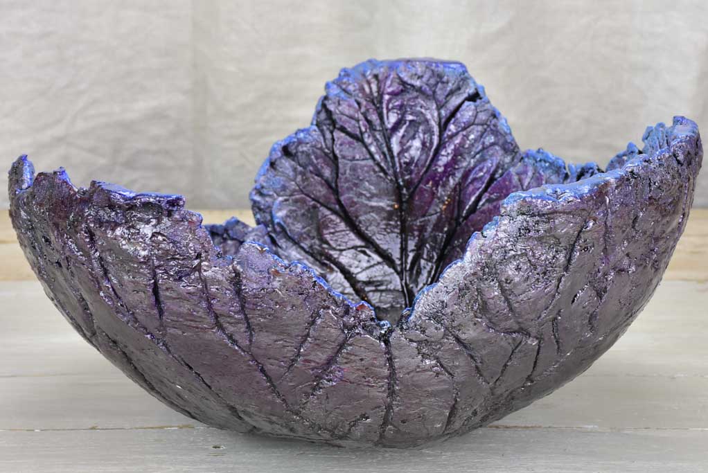 Authentic French Cement Leaf Structure Bowl