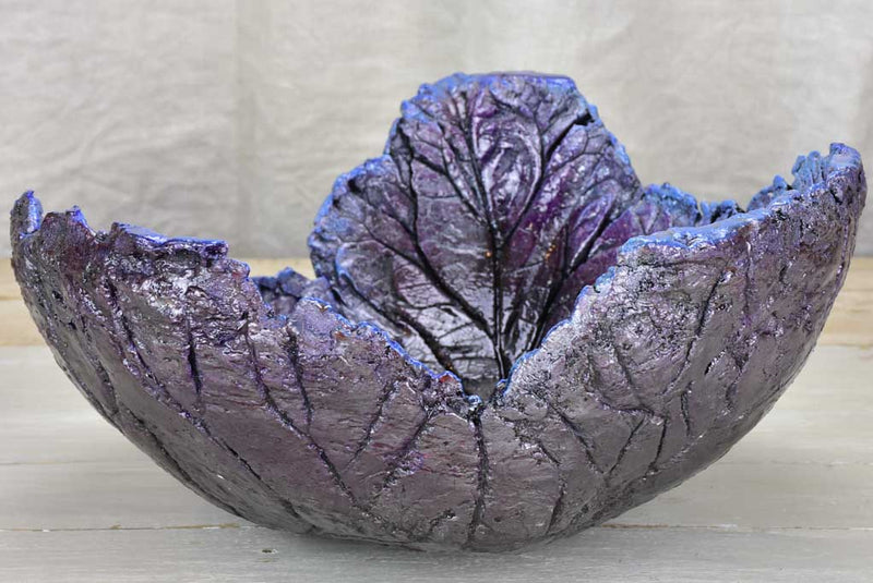 Authentic French Cement Leaf Structure Bowl