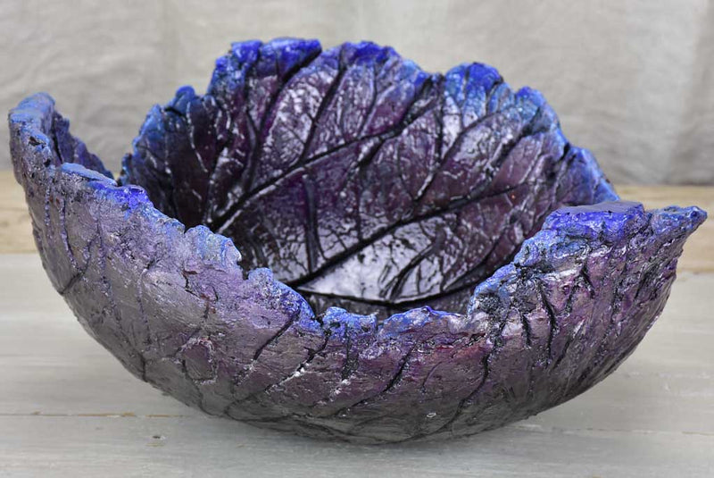 Distinctive Resin and Cement Leaf Bowl