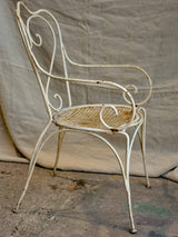 Antique French heart-back garden armchair
