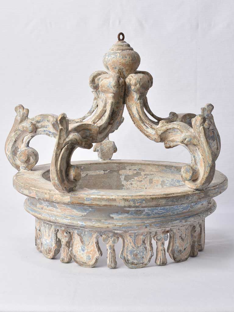 Antique French bed crown / canopy frame 18½" Chez Pluie