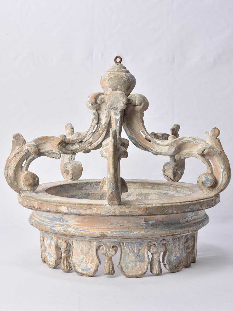 Antique French bed crown / canopy frame 18½" Chez Pluie