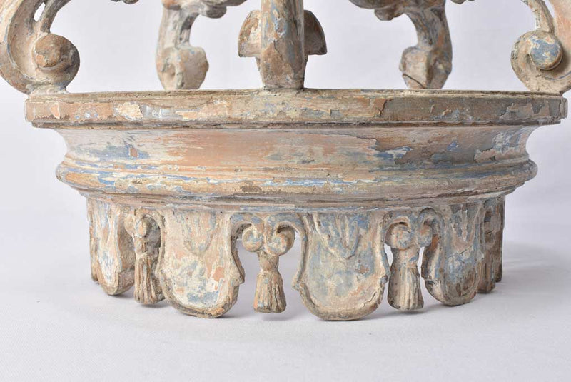 Antique French bed crown / canopy frame 18½" Chez Pluie