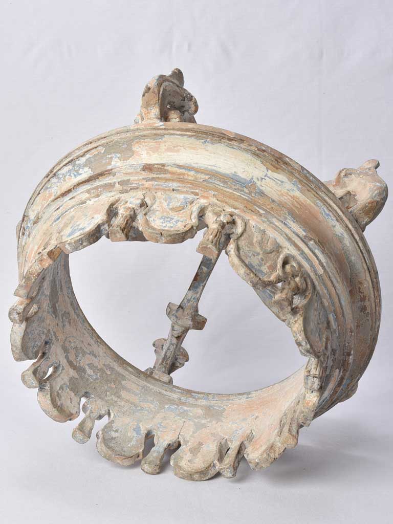 Antique French bed crown / canopy frame 18½" Chez Pluie