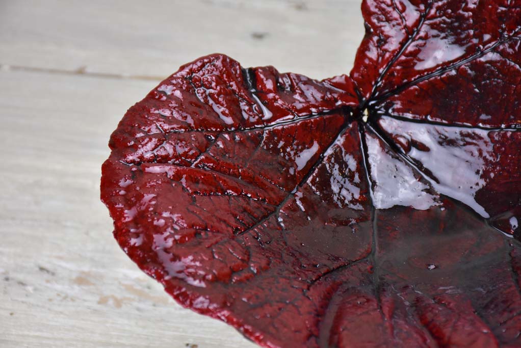 Intricate Cement Leaf Mold Bowl