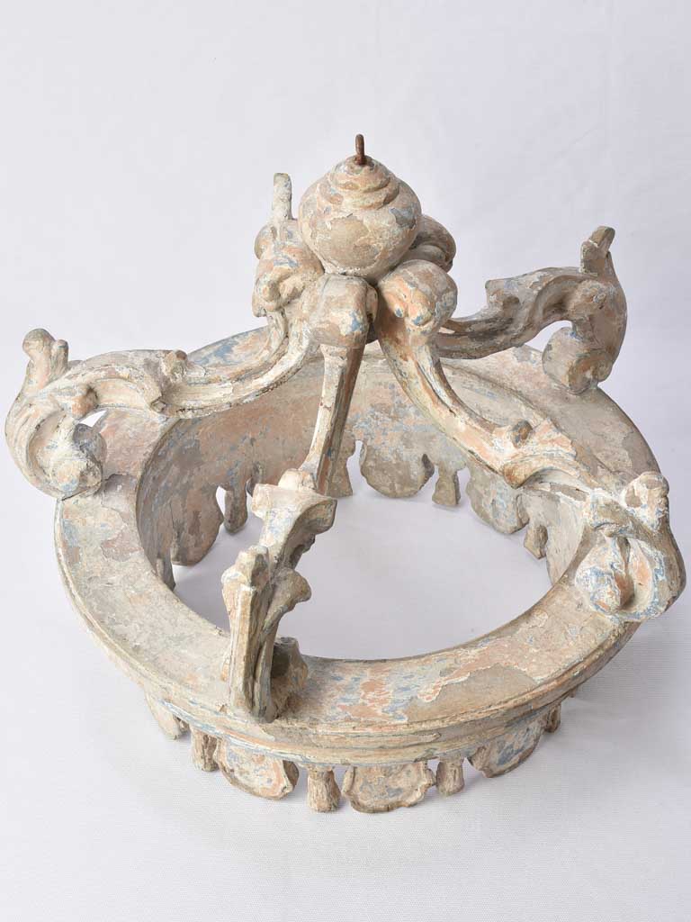 Antique French bed crown / canopy frame 18½" Chez Pluie