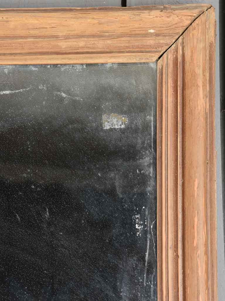 Large 19th century Rectangular Mirror with wooden frame 49¼" x 37"