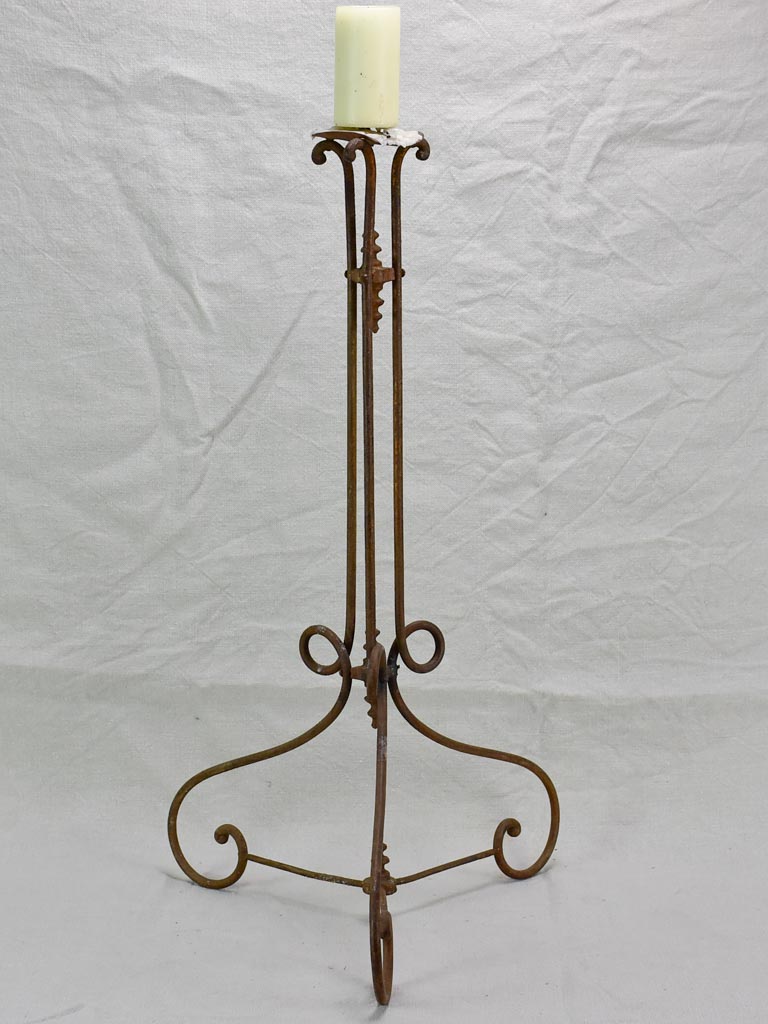 Large early 20th century festive candlestick 28¾"